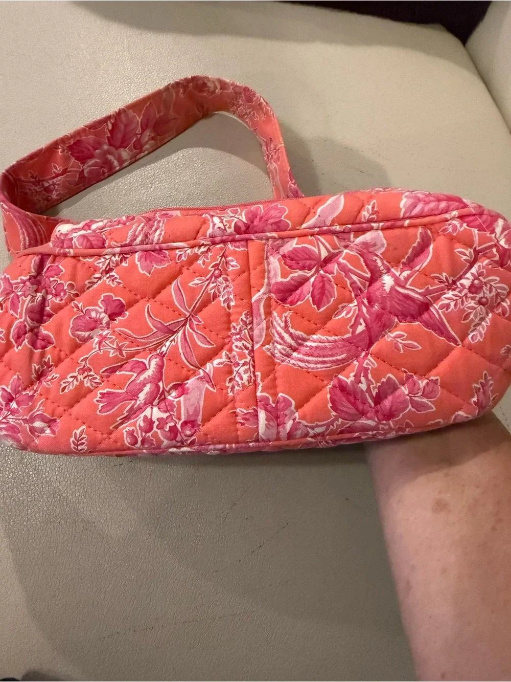 Vera Bradley Pink Floral Quilted Shoulder Bag - Picture 7 of 7